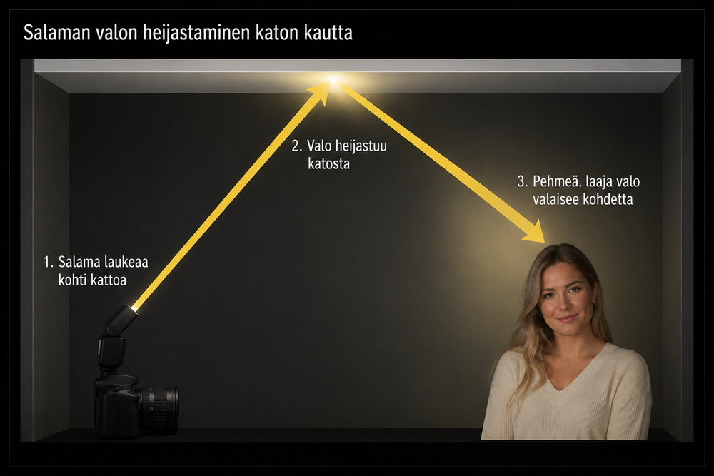 Salaman valon heijastaminen